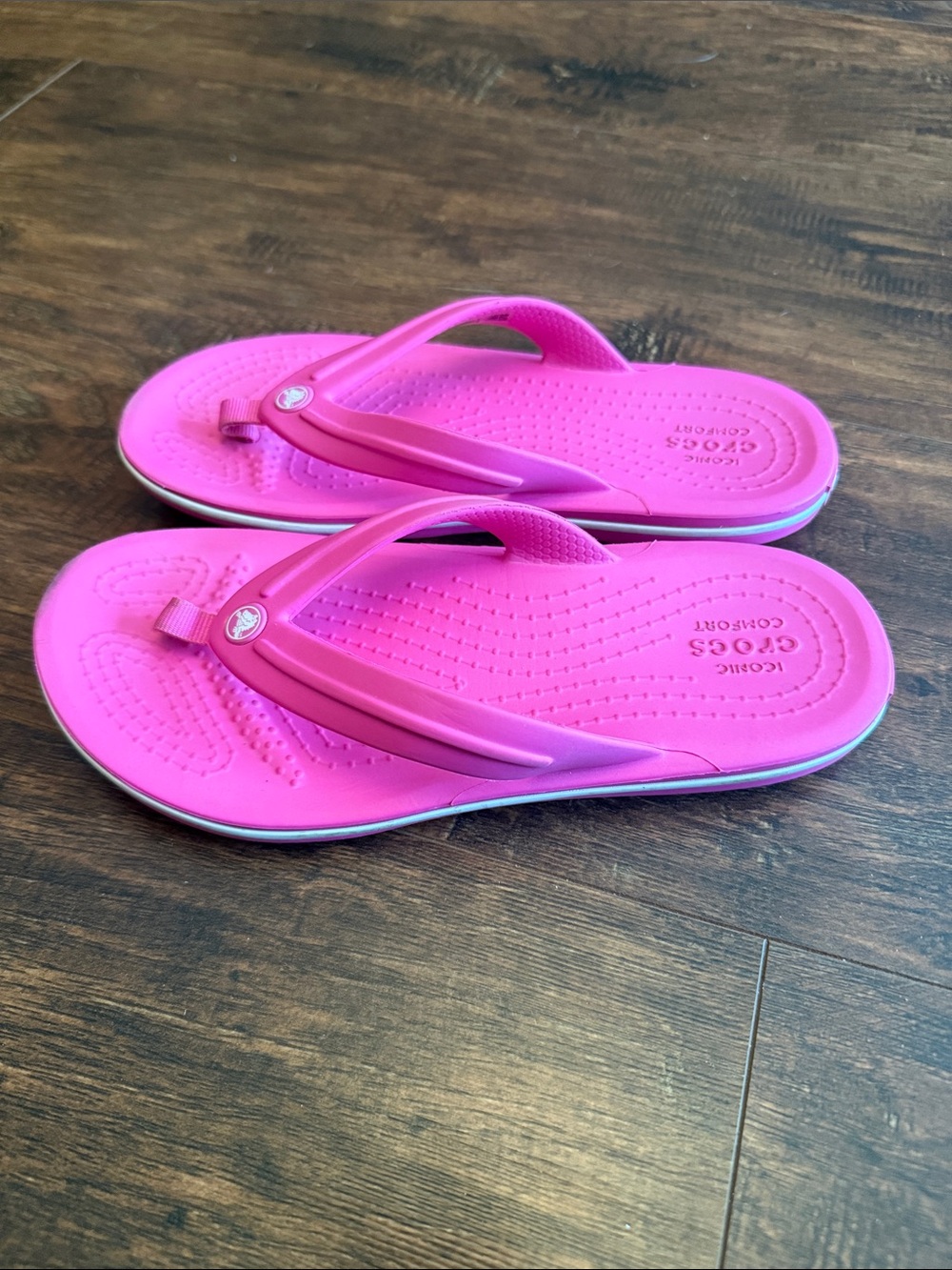 CROCS Hot Pink Flip Flop Sandals